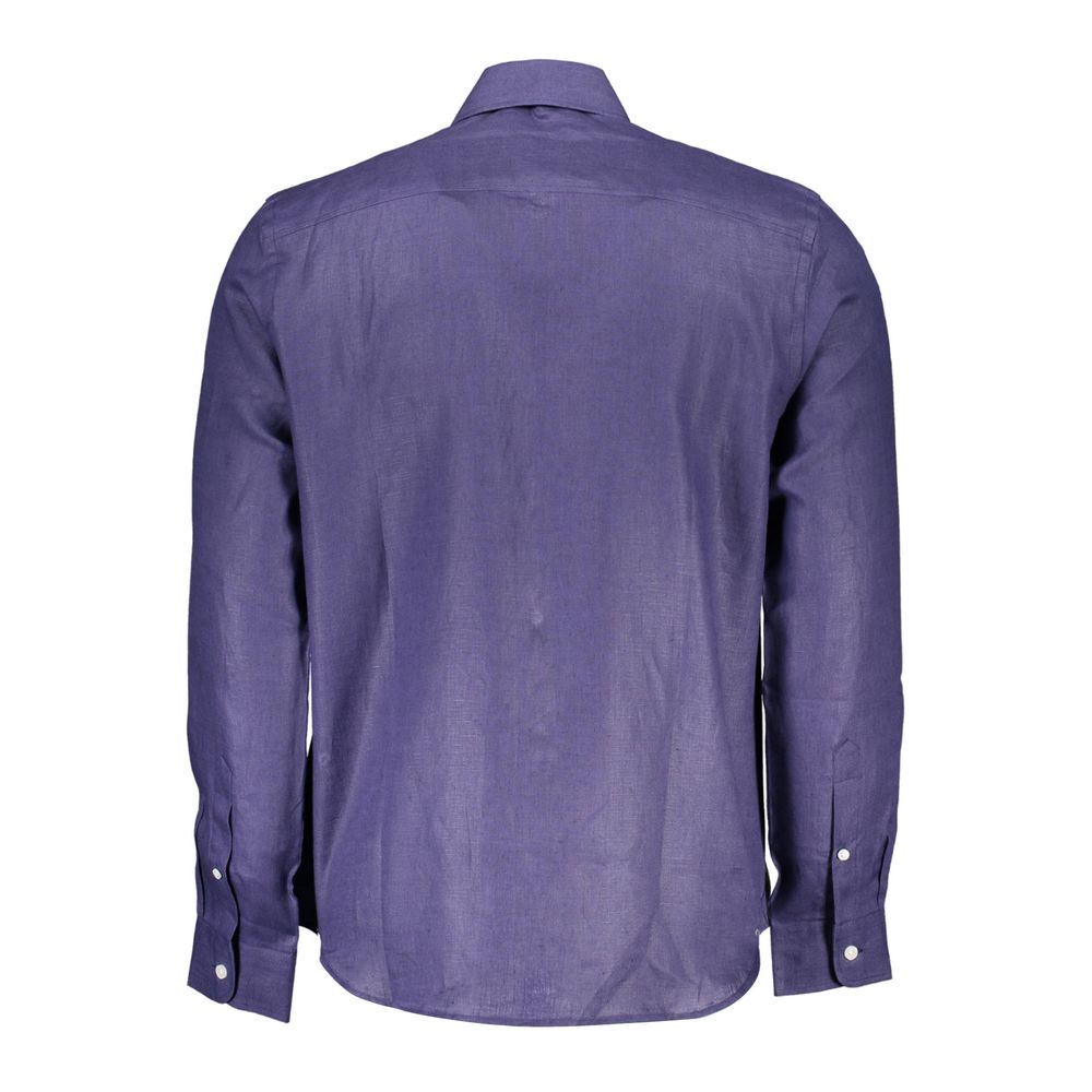 North Sails Blue Linen Shirt for Men